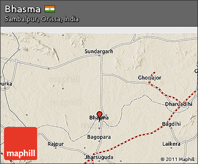 Shaded Relief 3D Map of Bhasma