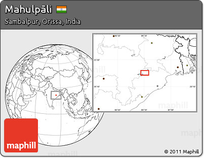Blank Location Map of Mahulpāli