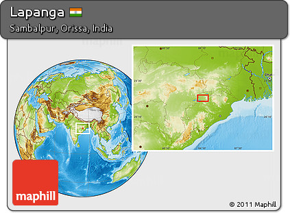 Physical Location Map of Lapanga