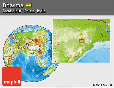Physical Location Map of Bhasma