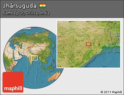 Satellite Location Map of Jhārsuguda