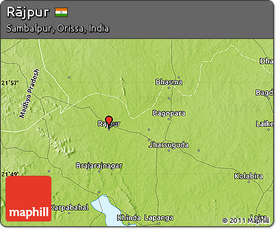 Physical Map of Rājpur