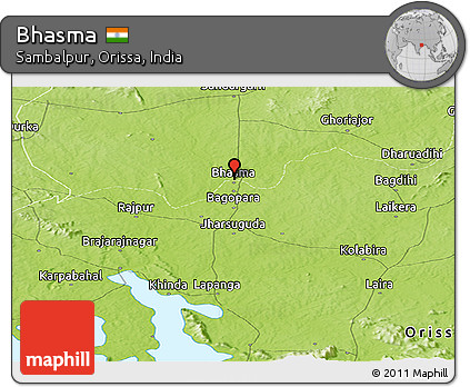 Physical Panoramic Map of Bhasma