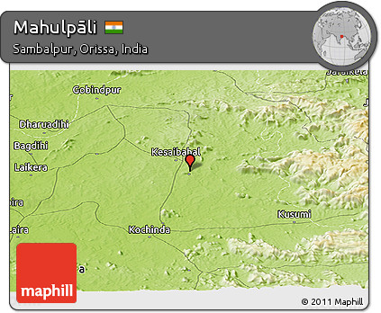 Physical Panoramic Map of Mahulpāli
