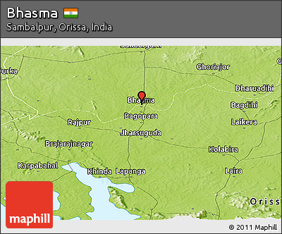 Physical Panoramic Map of Bhasma