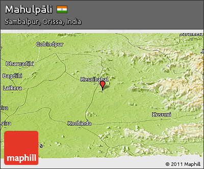 Physical Panoramic Map of Mahulpāli