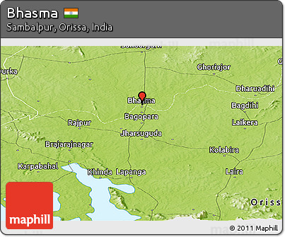Physical Panoramic Map of Bhasma
