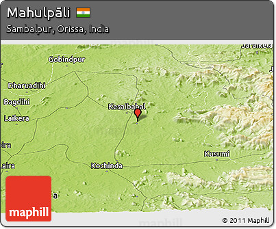 Physical Panoramic Map of Mahulpāli