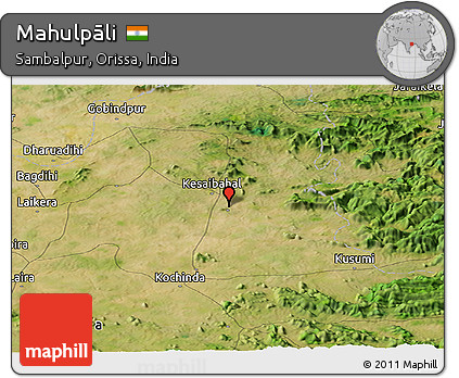 Satellite Panoramic Map of Mahulpāli
