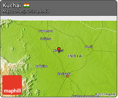 Physical 3D Map of Kuchai