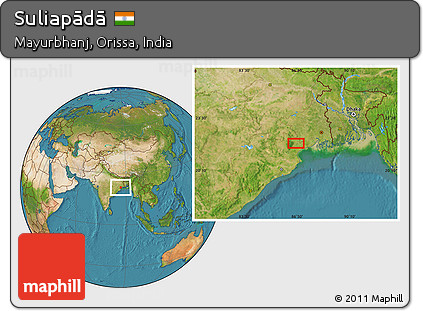 Satellite Location Map of Suliapādā