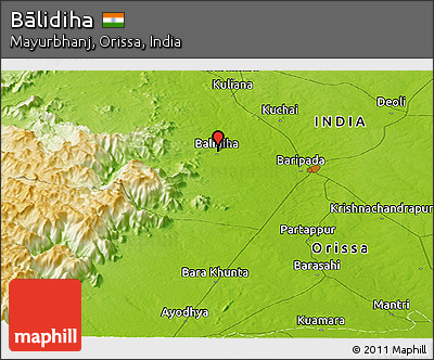 Physical Panoramic Map of Bālidiha