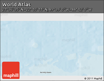 Political 3D Map of the Area around 21° 53' 23" N, 89° 10' 30" W