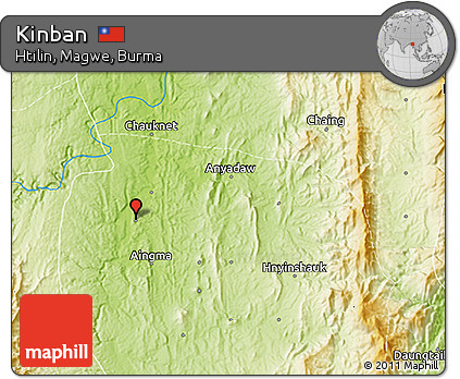 Physical 3D Map of Kinban