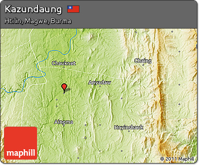 Physical 3D Map of Kazundaung