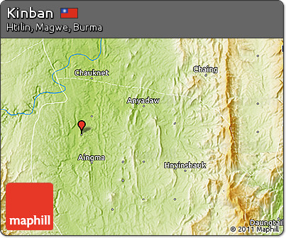 Physical 3D Map of Kinban