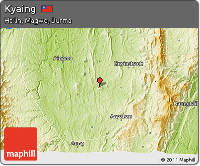 Physical 3D Map of Kyaing