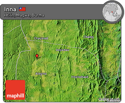 Satellite 3D Map of Inna
