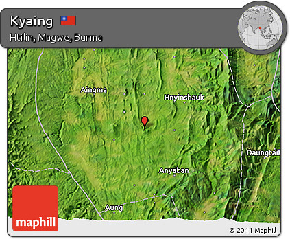 Satellite 3D Map of Kyaing