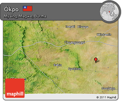Satellite 3D Map of Ôkpo