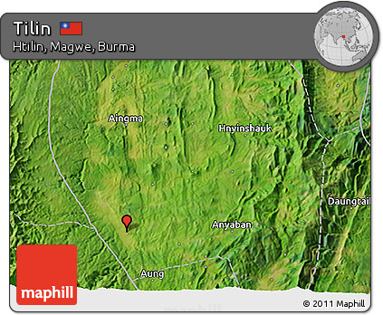 Satellite 3D Map of Tilin