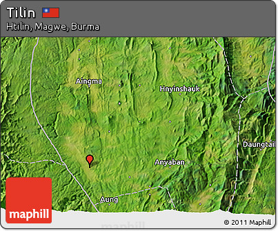 Satellite 3D Map of Tilin