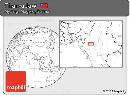 Blank Location Map of Than-udaw
