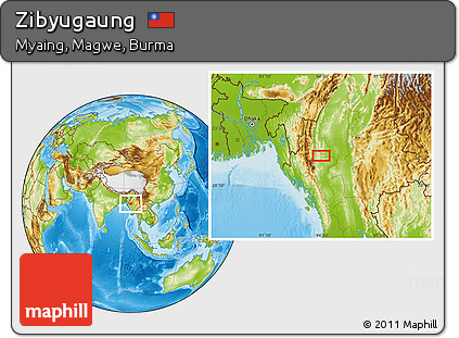 Physical Location Map of Zibyugaung