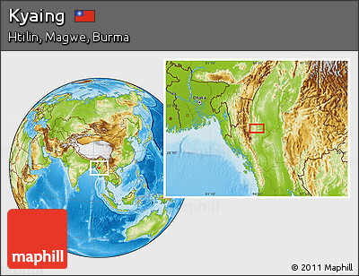 Physical Location Map of Kyaing