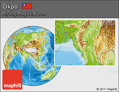 Physical Location Map of Ôkpo