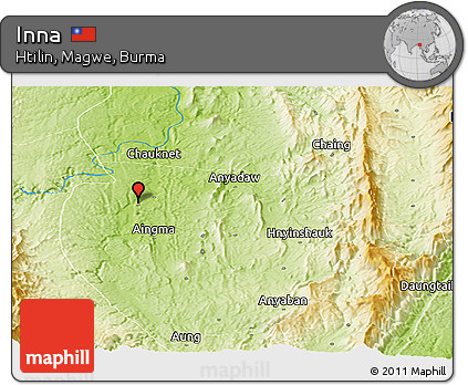 Physical Panoramic Map of Inna