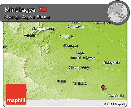 Physical Panoramic Map of Minthagya