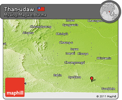 Physical Panoramic Map of Than-udaw