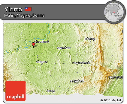 Physical Panoramic Map of Yinma