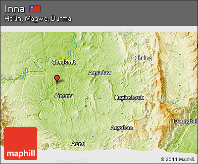 Physical Panoramic Map of Inna