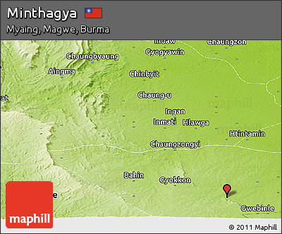 Physical Panoramic Map of Minthagya