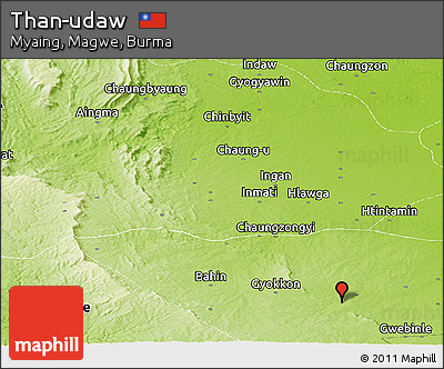 Physical Panoramic Map of Than-udaw