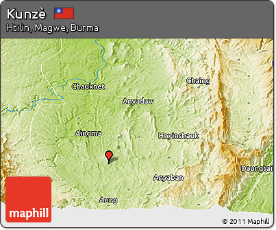 Physical Panoramic Map of Kunzè