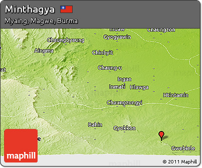 Physical Panoramic Map of Minthagya