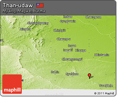 Physical Panoramic Map of Than-udaw