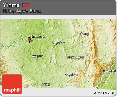 Physical Panoramic Map of Yinma