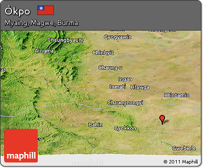 Satellite Panoramic Map of Ôkpo