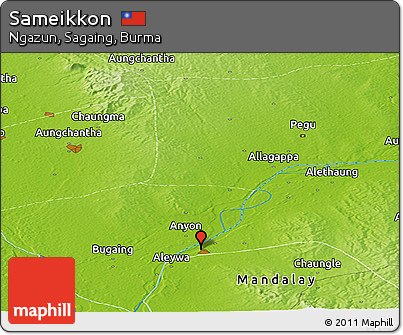 Physical Panoramic Map of Sameikkon