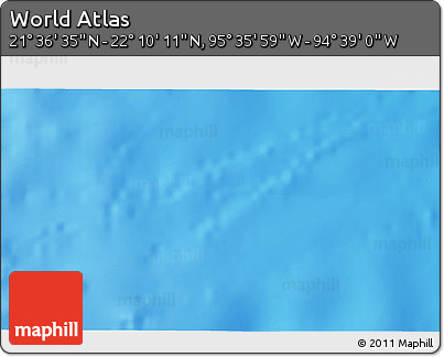 Physical 3D Map of the Area around 21° 53' 23" N, 95° 7' 30" W