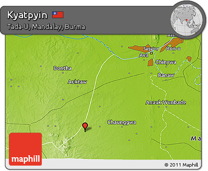 Physical 3D Map of Kyatpyin