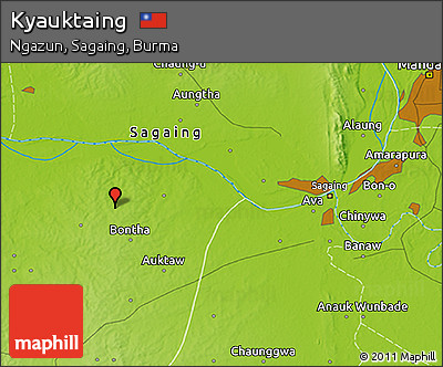 Physical 3D Map of Kyauktaing