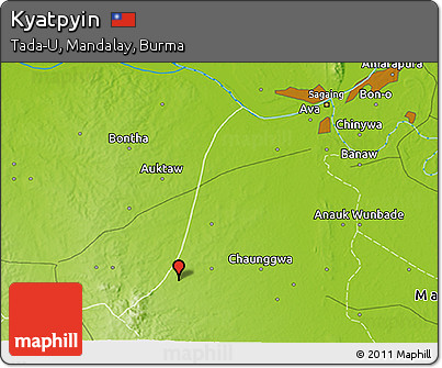 Physical 3D Map of Kyatpyin