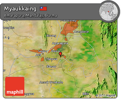 Satellite 3D Map of Myaukkaing