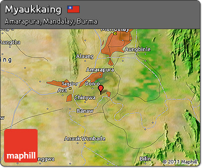Satellite 3D Map of Myaukkaing
