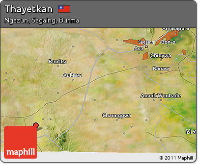 Satellite 3D Map of Thayetkan
